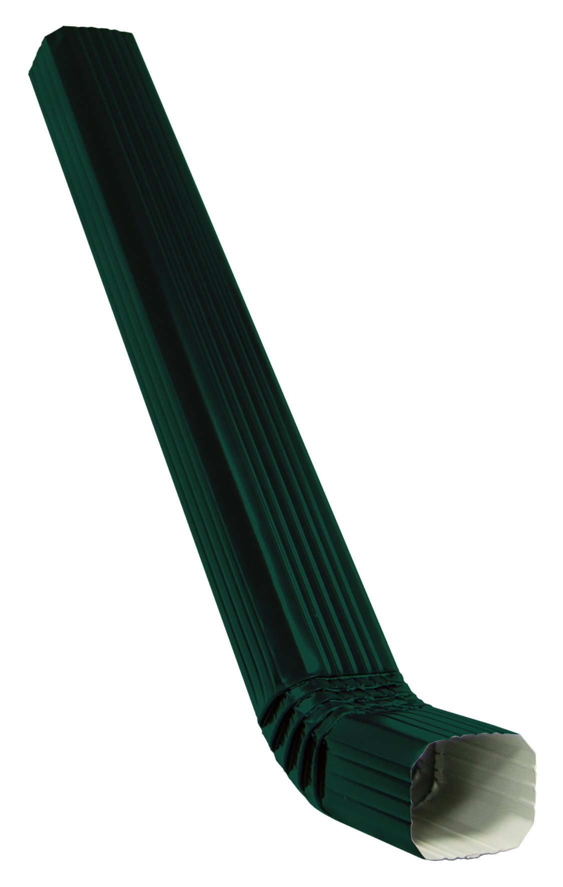 Труба прямоугольная с коленом Vortex 3м RAL 6005 — Grandline