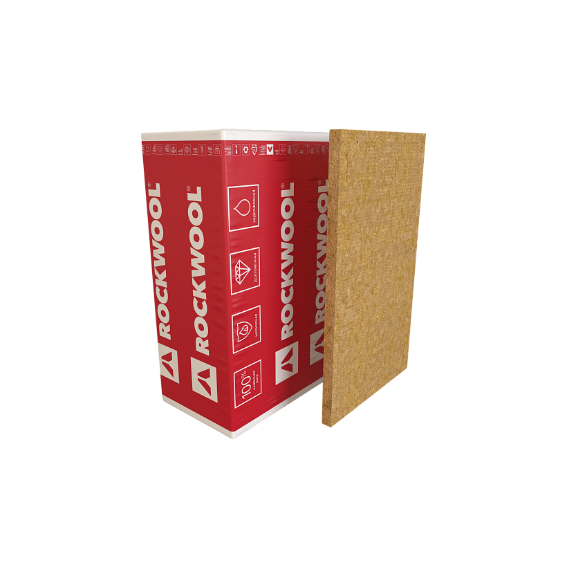Утеплитель RockWool Венти Баттс 1000х600х100 (4 шт/пач; 2,40м2; 0,24м3; 24 пач/пал) — Grandline
