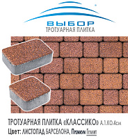 Тротуарная плитка Выбор "Листопад", КЛАССИКО Барселона (115х115х60) — Выбор