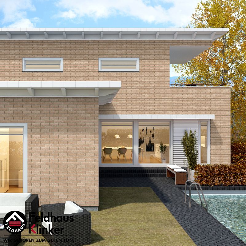 Клинкерный кирпич Feldhaus Klinker K692NF sintra crema — 240х115х71