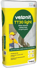 Штукатурка цементная Vetonit TT30 light серый 25 кг — Цементная