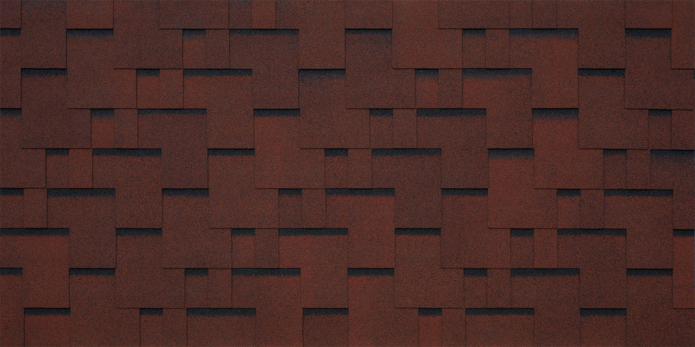 Битумная черепица TEGOLA SANREMO rosso 402 (красный) — Grandline