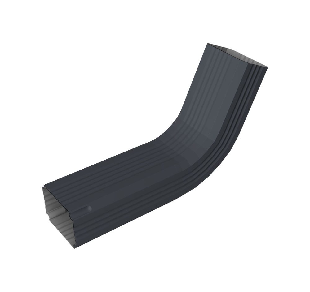 Колено трубы гофрированное Vortex Lite Matt 76х102 мм RAL 7024 — Grandline