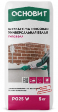Штукатурка гипсовая Основит Гипсвэлл PG25 W 5 кг — Гипсовая
