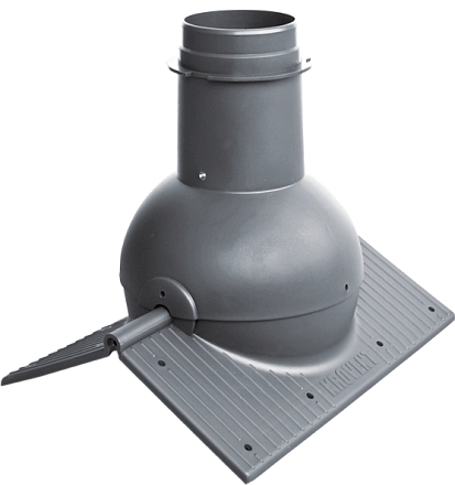 Коньковый элемент Krovent Pipe-Cone серый — Grandline