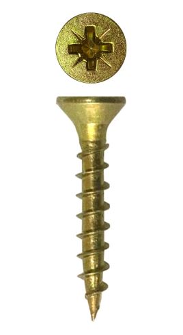 Саморез Pz 4,0х30 (300шт), шлиц Pz2, желтый цинк (контейнер) — Grandline