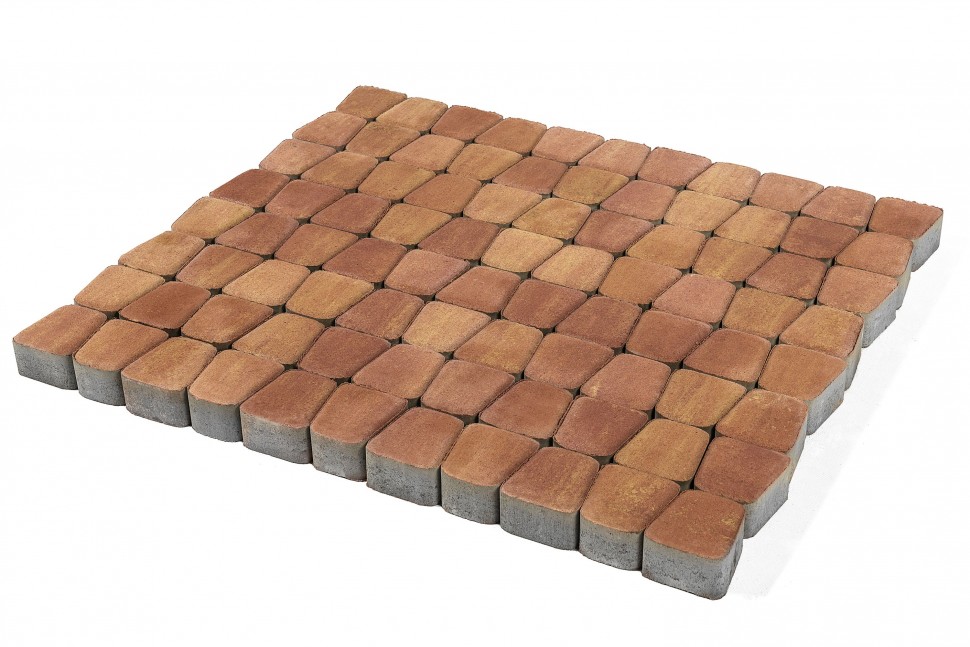 Тротуарная плитка BRAER Классико круговая, Color Mix Рассвет (73х110х115) — Braer