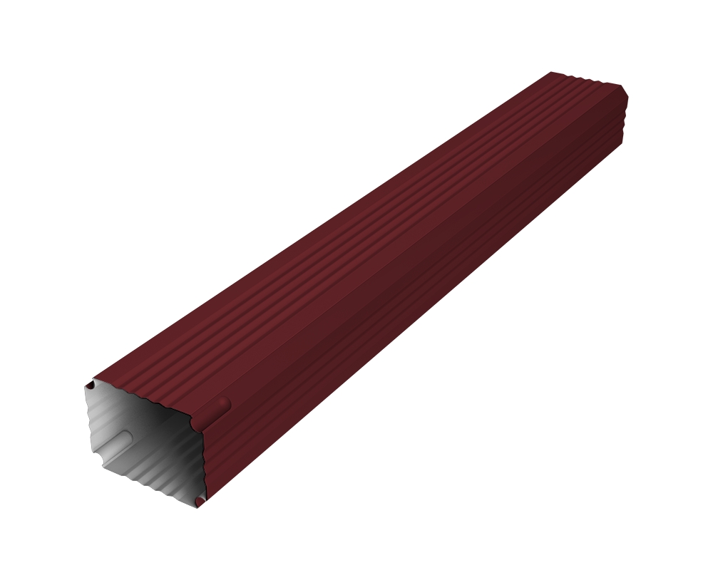 Труба гофрированная Vortex Lite 76х102х1000мм PE RAL 3005 красное вино — Grandline