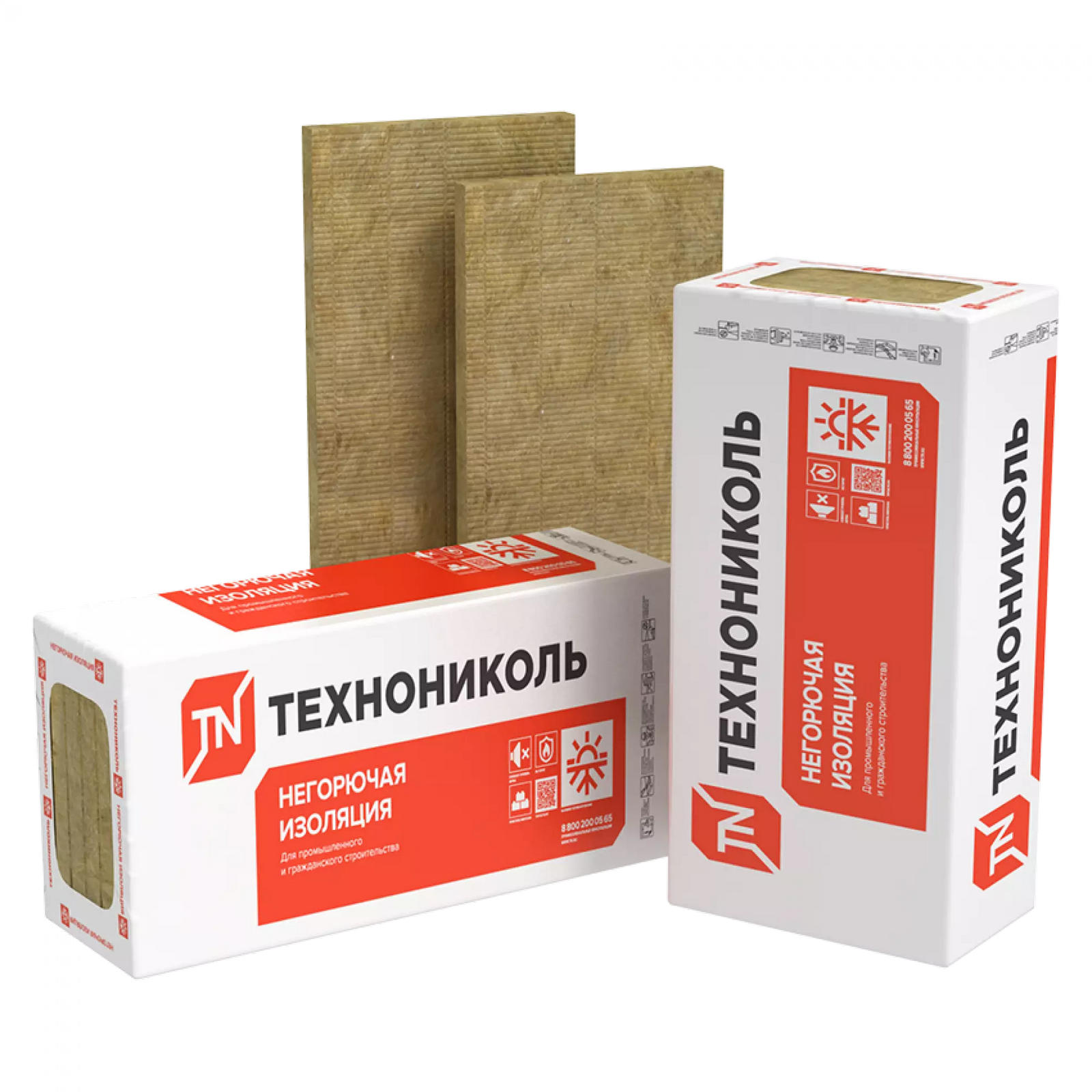 Утеплитель ТехноНИКОЛЬ Технофас эффект 1200*600*100мм 2.16м2 0.216м3 минвата (базальт) — Утеплитель