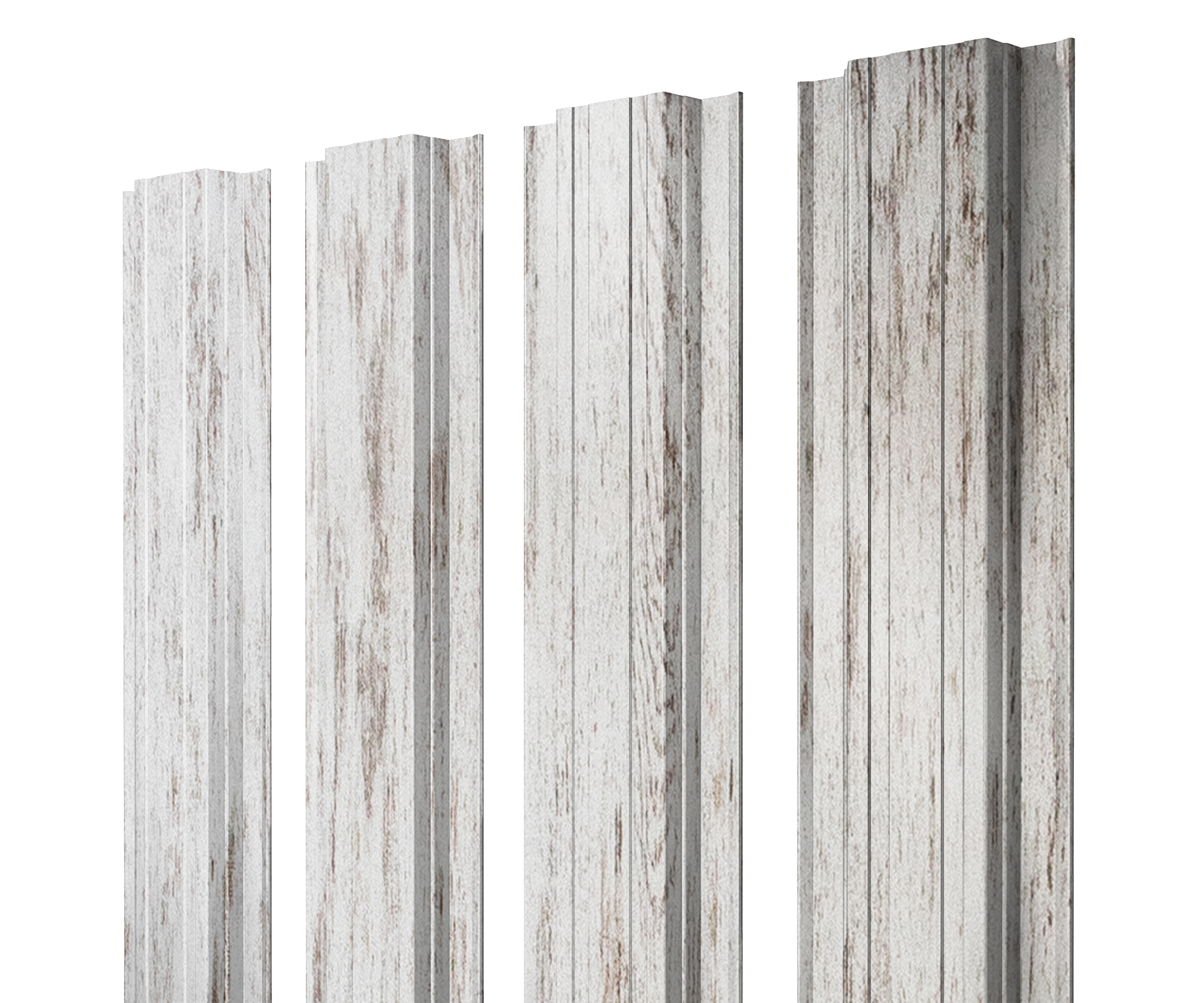 Штакетник Прямоугольный с прямым резом 0,45 Print Elite Snow Wood TwinColor — Grandline