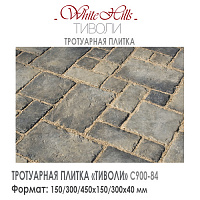 Тротуарная плитка White Hills ТИВОЛИ С900-84 (300х150х42) — Бетонная