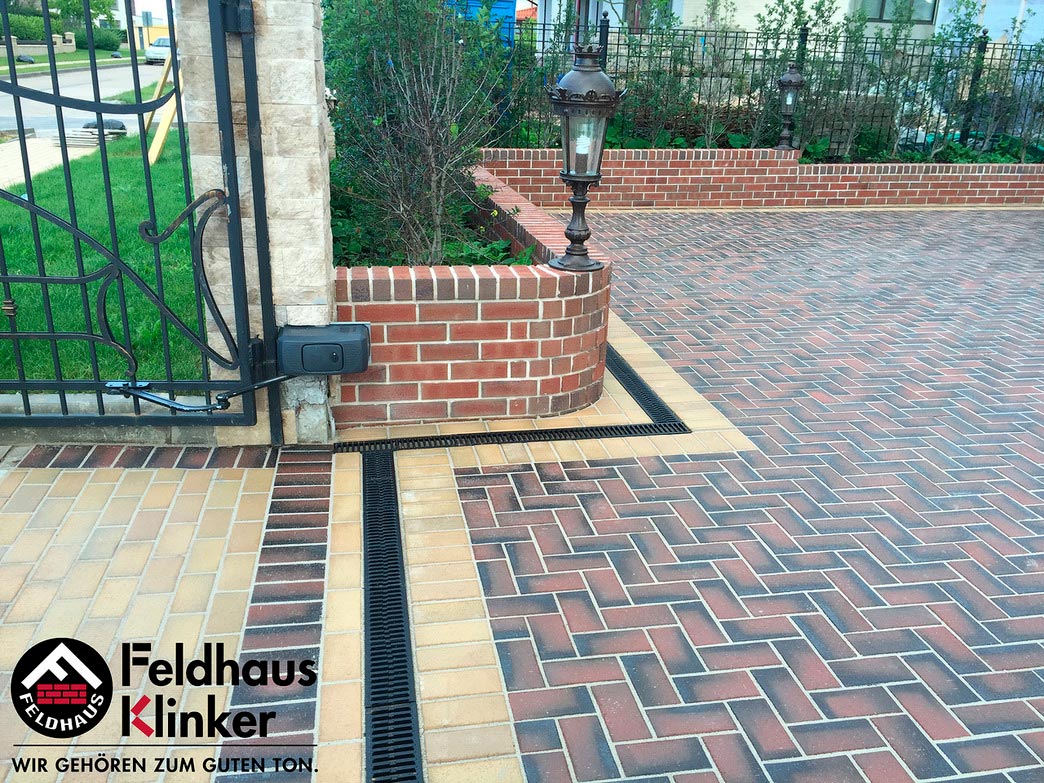 Клинкерная брусчатка Feldhaus Klinker gala flamea P403DF 240x118x52 — Клинкерная