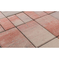 Тротуарная плитка BRAER Мозаика, Color Mix Фламинго (200x200x60) — Braer