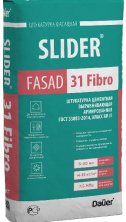 Штукатурка цементная Dauer Slider Fasad 31 Fibro серый 25 кг — Цементная
