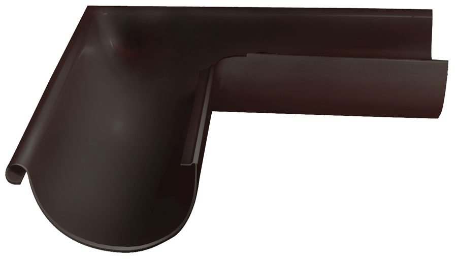 Угол желоба внешний Optima Matt 90гр 125мм RAL 8017 — Grandline