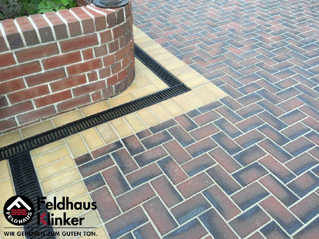 Клинкерная брусчатка Feldhaus Klinker gala nero P408KDF* 200x100x52 — Клинкерная