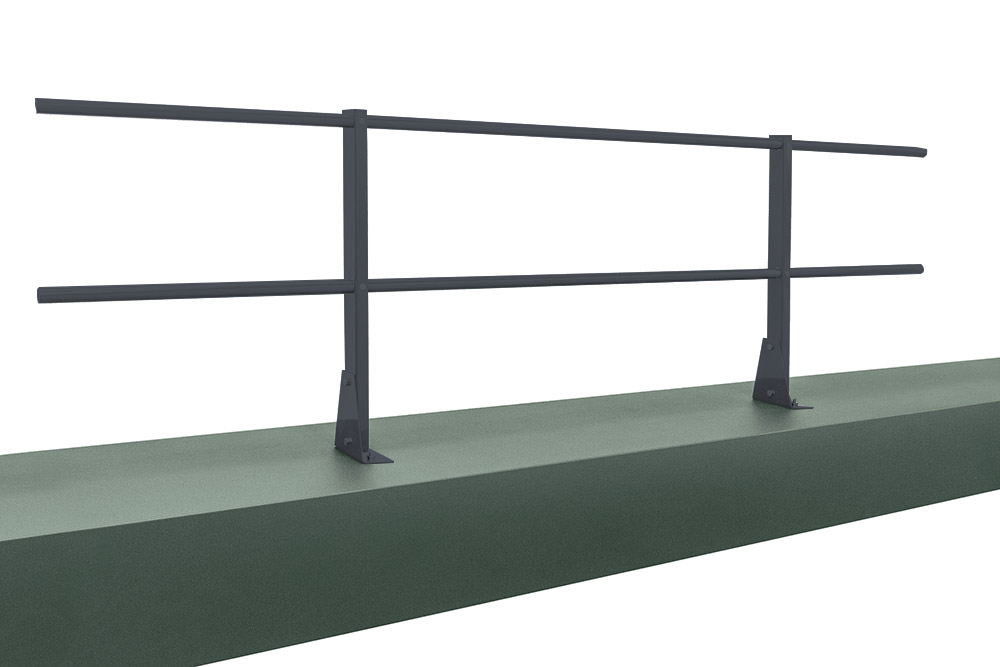 Ограждение кровельное для парапета на плоскую кровлю RAL7024(2,0х0,6м) — Grandline