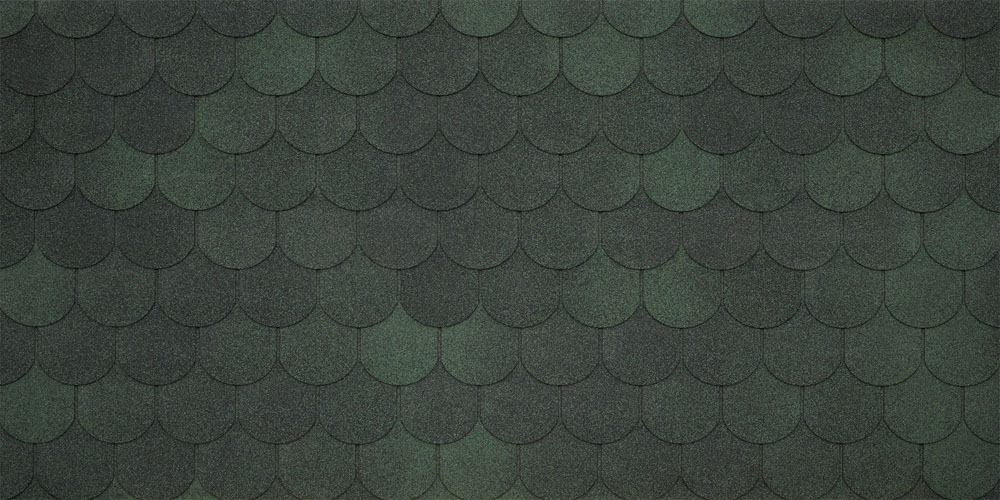 Битумная черепица TEGOLA ASSISI verde 473 (зеленый) — Grandline