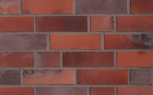 Клинкерный кирпич АВС Oldenburg rot-bunt Kohlebrand glatt, NF — 240х115х71