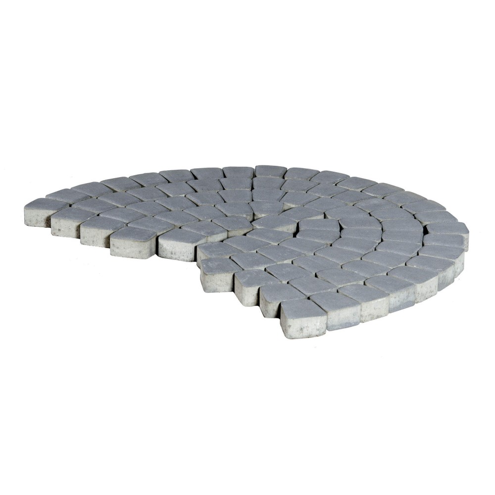 Плитка тротуарная Классико круговая Грифельный h60 73х110х115 — Grandline