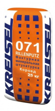 Декоративная штукатурка Kreisel RILLENPUTZ 071 DR короед 1,5-2 мм белая — Декоративная
