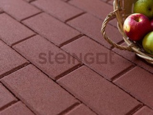 Брусчатка Steingot Серия "СИТИ 80" Протектор, темно-красный (320x160x80) — Steingot