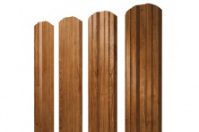 Штакетник Twin фигурный 0,45 Print Elite Golden Wood TwinColor — Штакетник