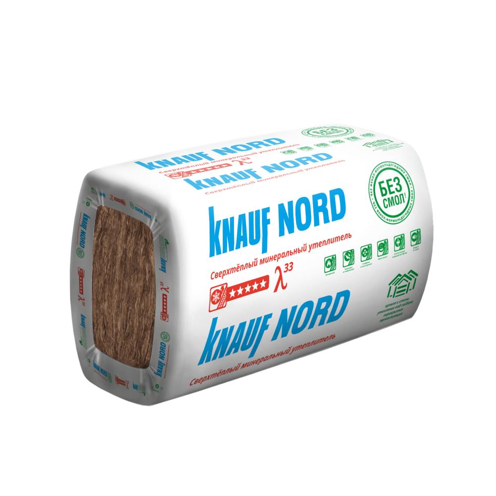 Утеплитель Knauf KNAUF NORD 1250*600*100мм 4.5м2 0.45м3 минвата (стекловолокно) — Утеплитель