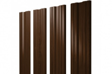 Штакетник Twin 0,45 Print Elite Choco Wood TwinColor — Штакетник