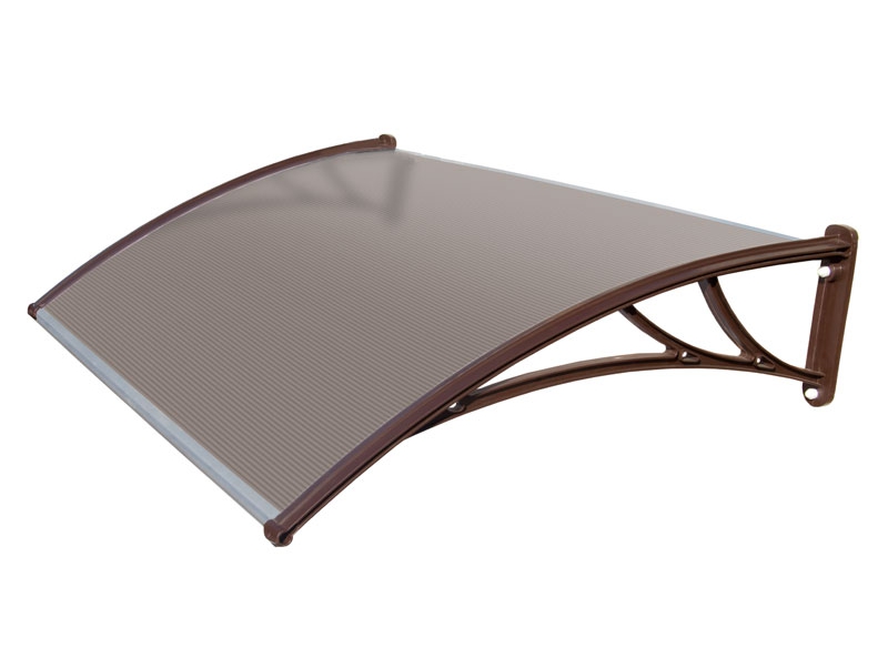 Козырьки Krovent из поликарбоната 1500х930х280 бронзовый (корич. кроншт) — Grandline