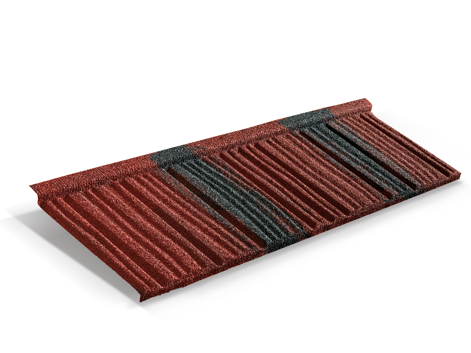 Лист Metrotile WoodShake красно-черный — Grandline