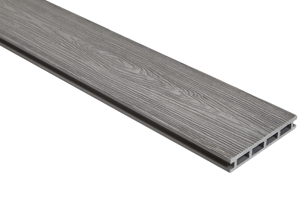 Террасная доска Qiji Premium 3000x140x22 мм серый — Grandline
