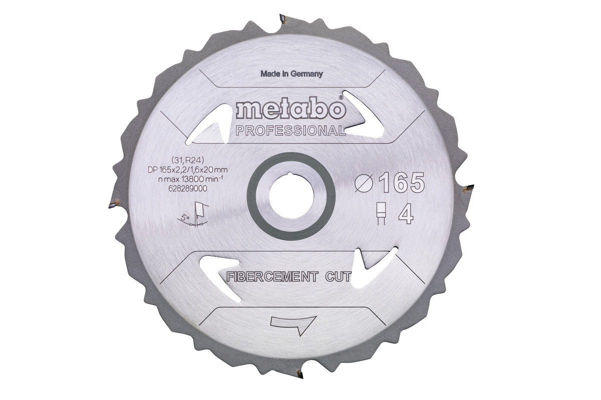 Диск пильный по фиброцементу FibercementCut 160х20х4T Metabo (628287000) — Grandline