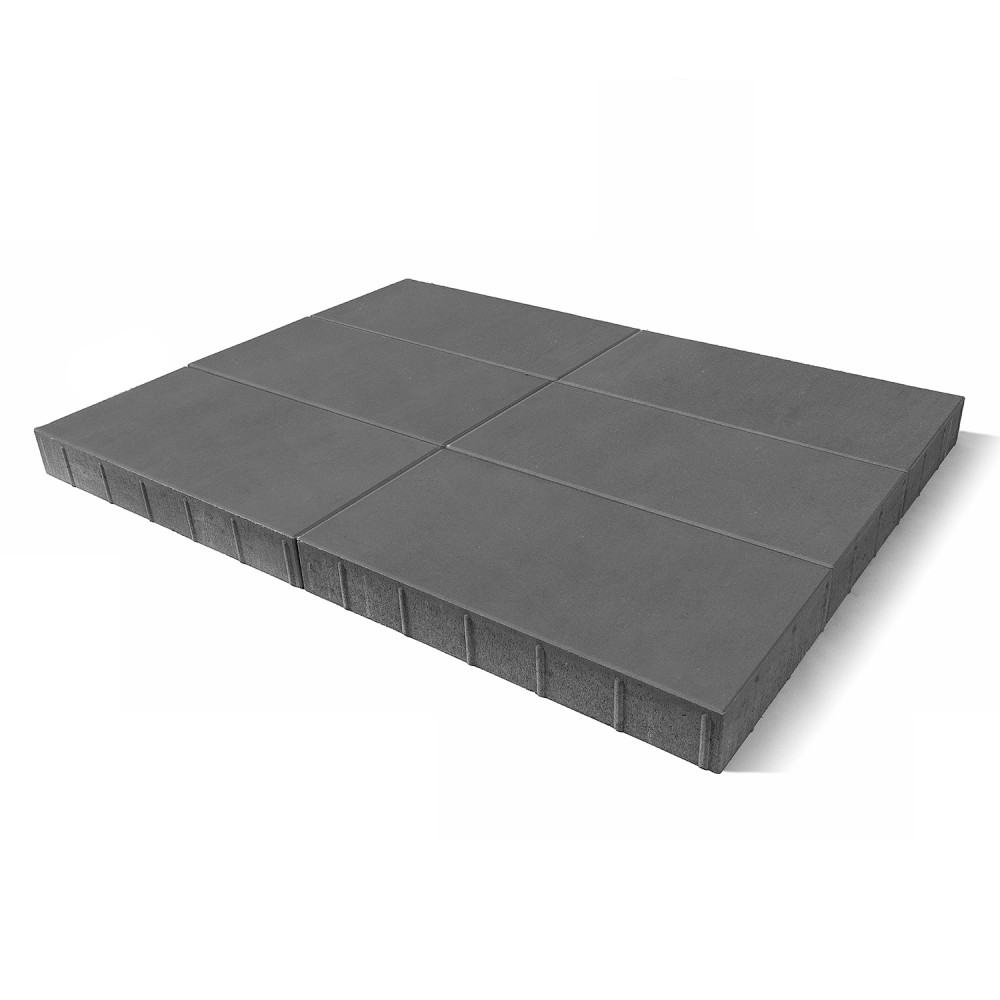 Плитка тротуарная Сити Серый h80 300х150 — Grandline