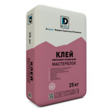 Монтажно-кладочный клей De Luxe МАСТЕРБЛОК, 25 кг — Клеевые и монтажные смеси
