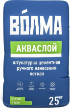 Штукатурка цементная Волма Акваслой серый 25 кг — Цементная