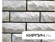Силикатный кирпич белый одинарный рустированный угол КЗСК — Кирпич