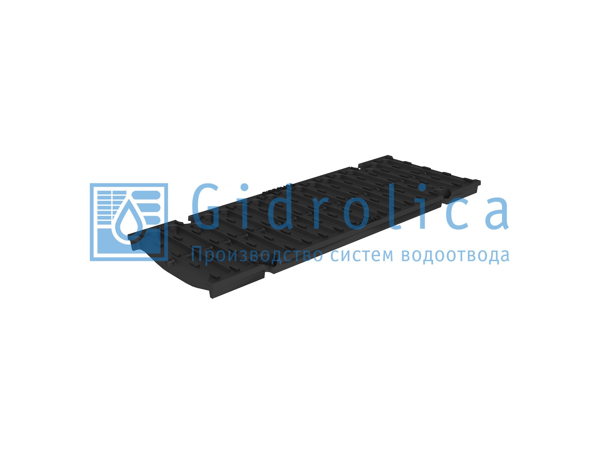 Решетка водоприемная Gidrolica Super РВ -15.19.50 - щелевая чугунная ВЧ, кл. D400 (50159D) — Grandline
