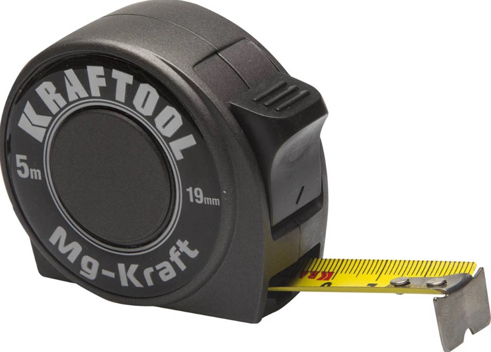 Рулетка KRAFTOOL MG-Kraft 5м/19мм ударопрочная профессиональная в металлическом корпусе (34129-05-19) — Grandline