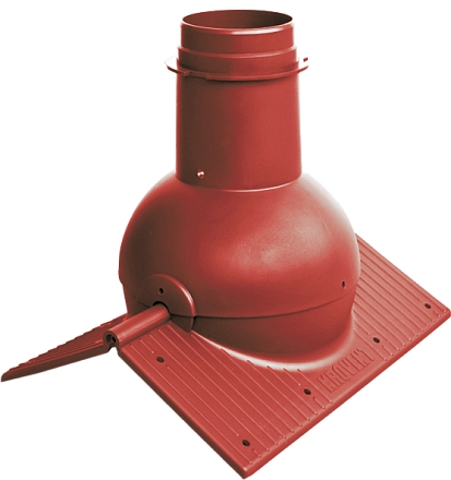 Коньковый элемент Krovent Pipe-Cone красный — Grandline