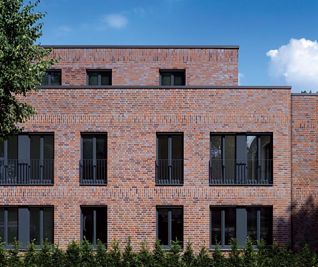 Клинкерный кирпич АВС Oldenburg rot-bunt Kohlebrand glatt, NF — 240х115х71