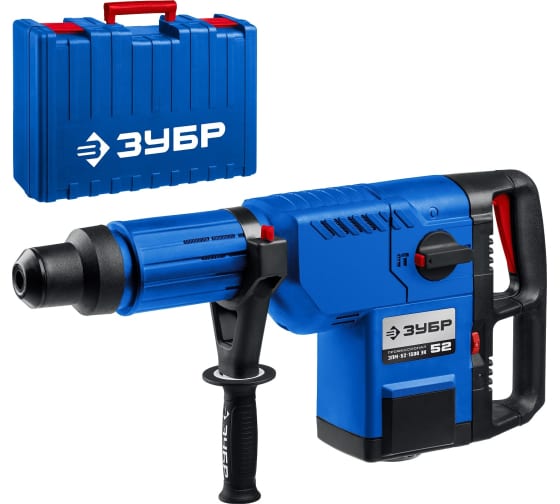 Перфоратор ЗУБР Профессионал SDS-Max 1500Вт, 52мм, кейс (ЗПМ-52-1500 ЭК) — Grandline