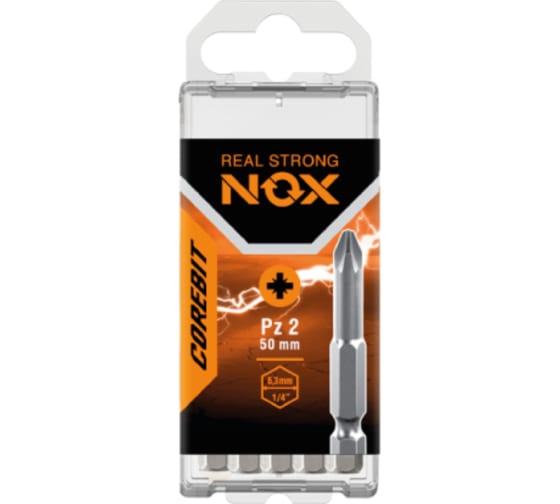 Бита NOX COREBIT Pz2х50 мм, E6.3, 10 шт (330250) — Grandline
