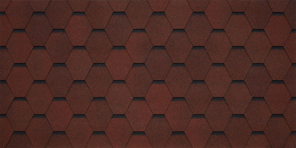 Битумная черепица TEGOLA GARDA rosso 409 (красный) — Grandline