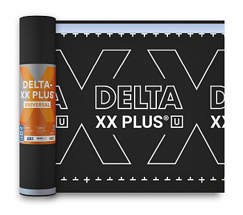 Мембрана диффузионная Delta-xx Plus Universal универсальная с монолитным функциональным слоем из TPU и двумя зонами проклейки (75м2) — Grandline