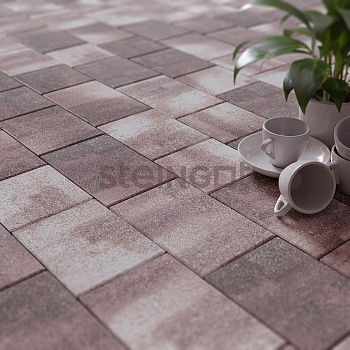 Плитка тротуарная Steingot Colormix Новый город высота 40мм Cliff частичный прокрас — Grandline