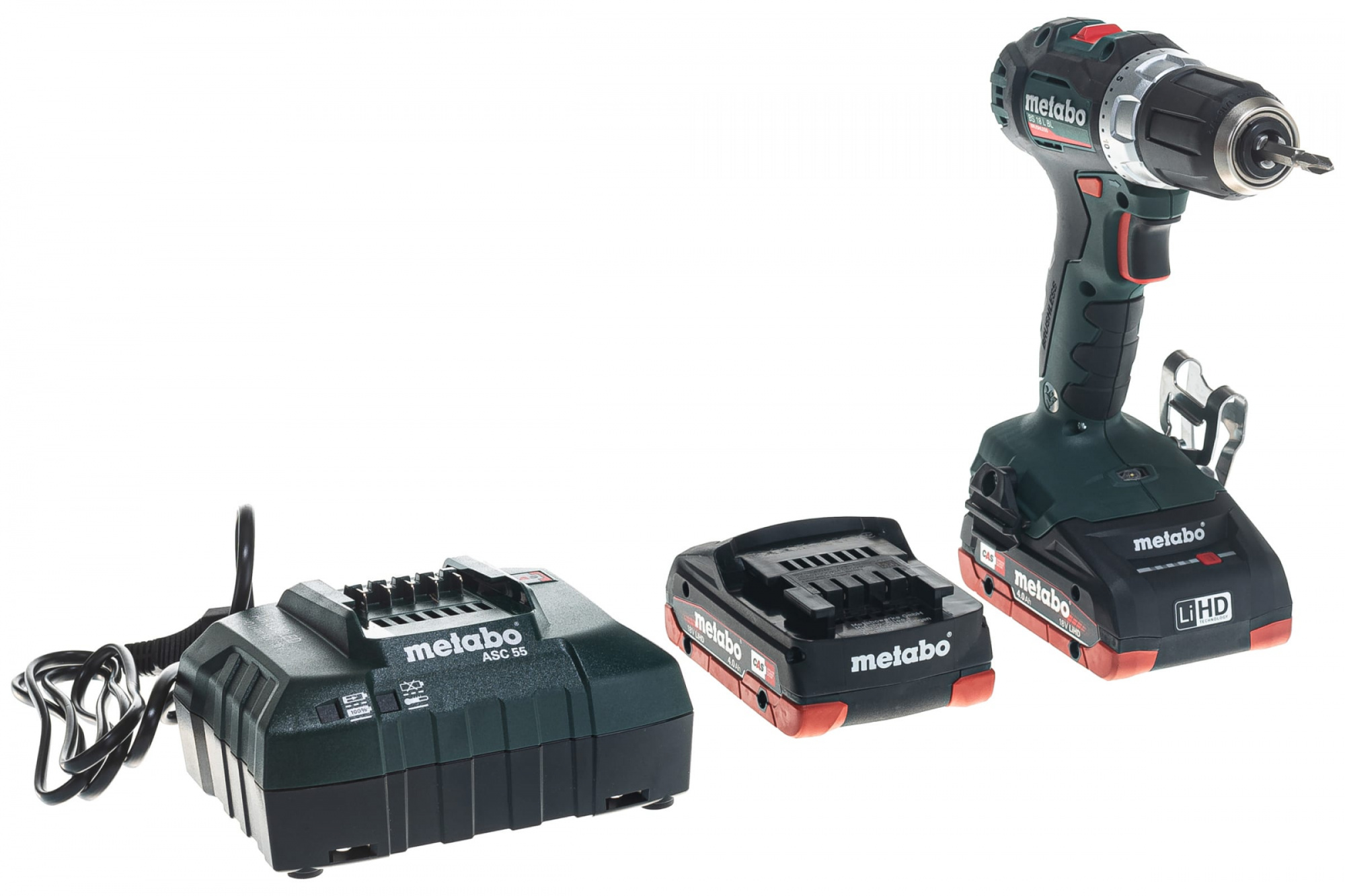 Аккумуляторная дрель-шуруповерт Metabo BS 18 L BL 2X4АЧ LIHD 18В 2X4АЧ LIHD; ЗАРЯДНОЕ УСТРОЙСТВО ASC 55; METABOX 145 (602326800) — Grandline