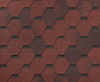 RoofShield черепица Фемили Эко Лайт Стандарт (3м2) Красный с оттенением — Grandline