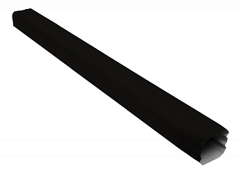Труба прямоугольная Vortex Matt 3м RAL 9005 — Grandline