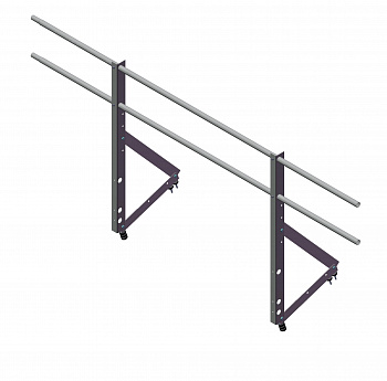Ограждение кровельное Optima 0,9х2м RAL 8017 — Grandline